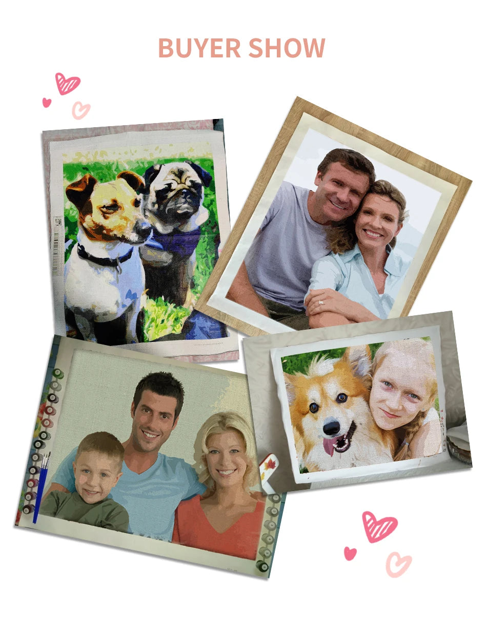 Personalized Paint by Numbers – Custom Family & Portrait Canvas