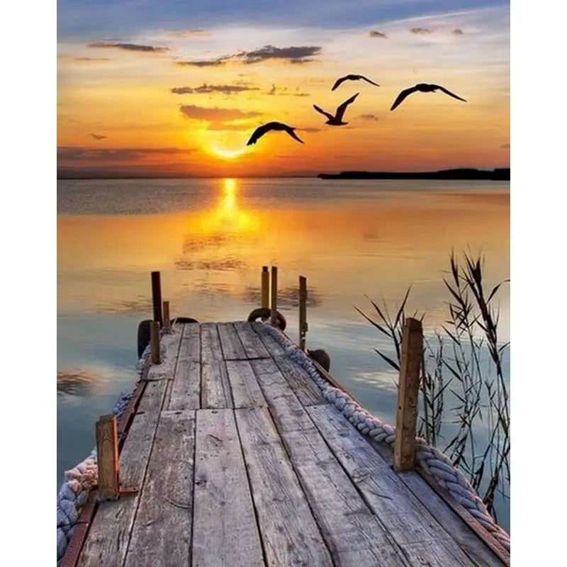 Scenery Paint by Numbers – 40x50cm Canvas Art (Customizable by Paint)
