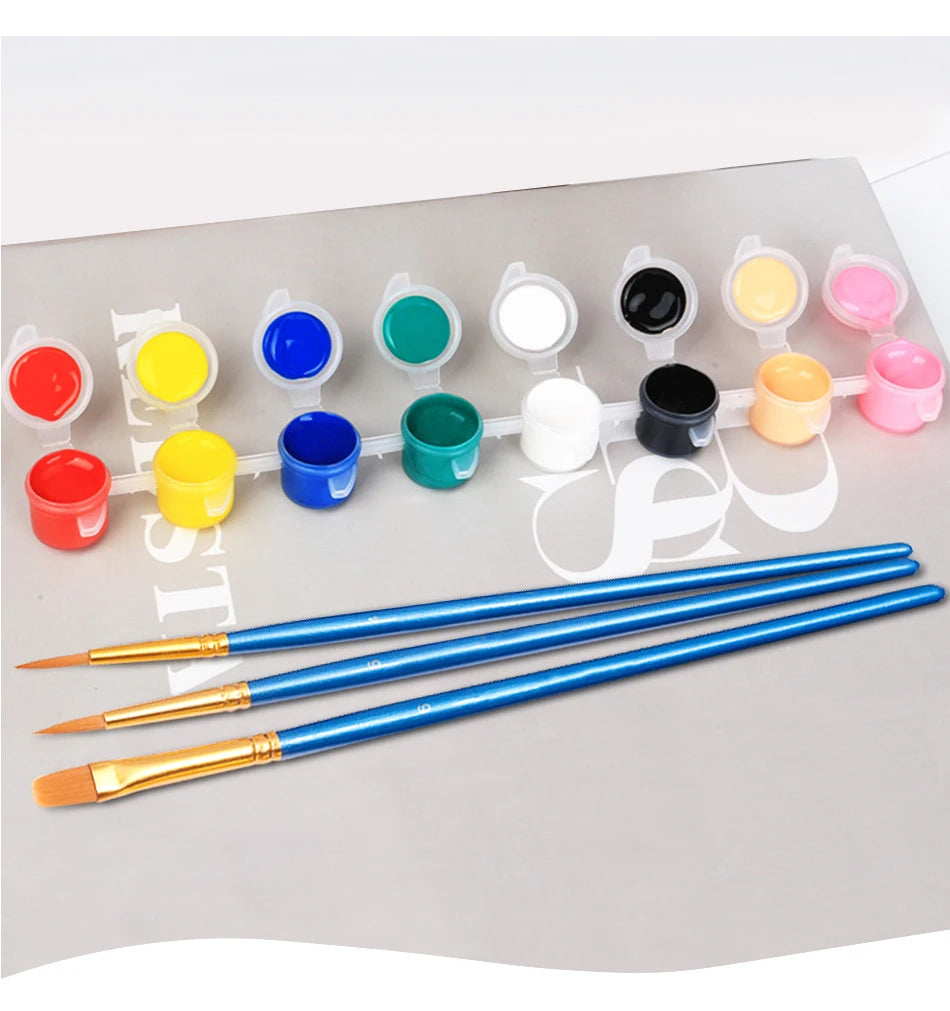 Flowers, Lemons & Landscape – DIY Framed Paint by Numbers Kit (Customizable by Paint)