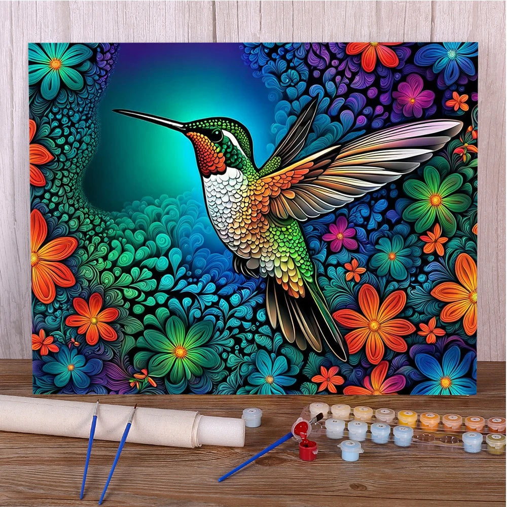 Hummingbird – DIY Craft Kit for Adults - Paint by Numbers