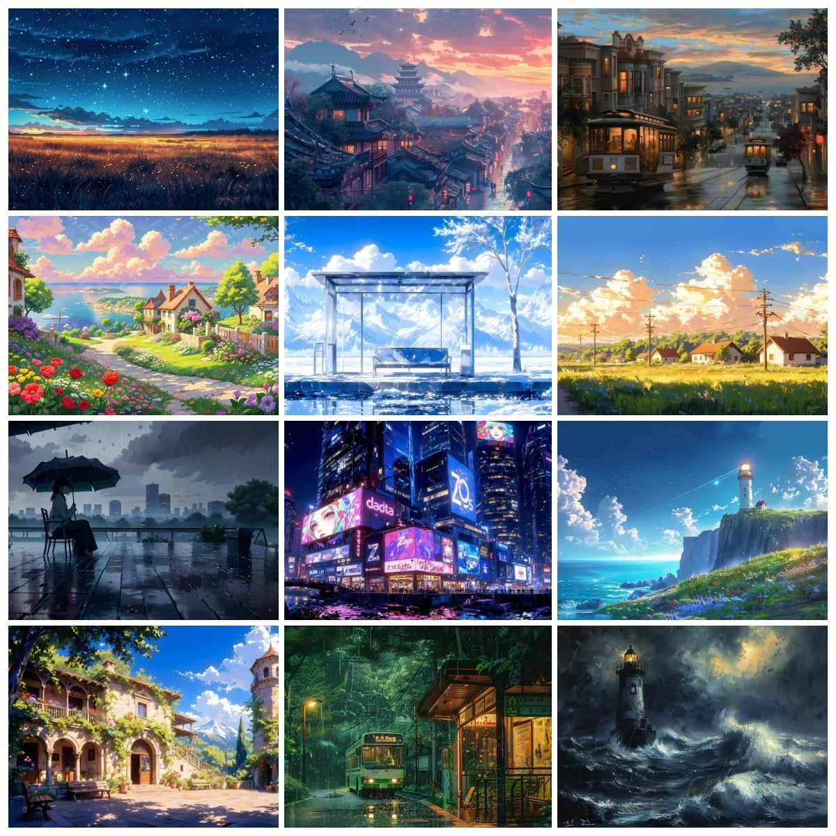 Landscape Oil Painting – Acrylic DIY Home Décor (Customizable by Paint)