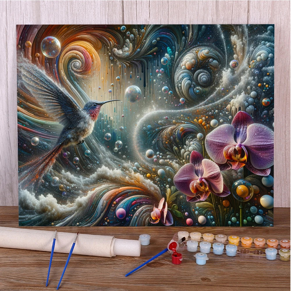 Hummingbird – DIY Craft Kit for Adults - Paint by Numbers