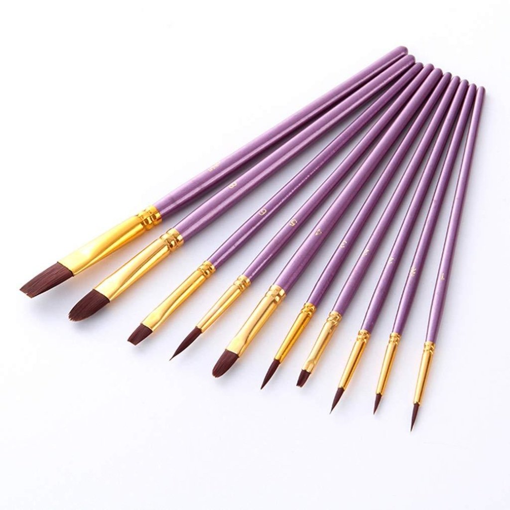 Paint Brush Set 10 Pieces | Paint by Numbers