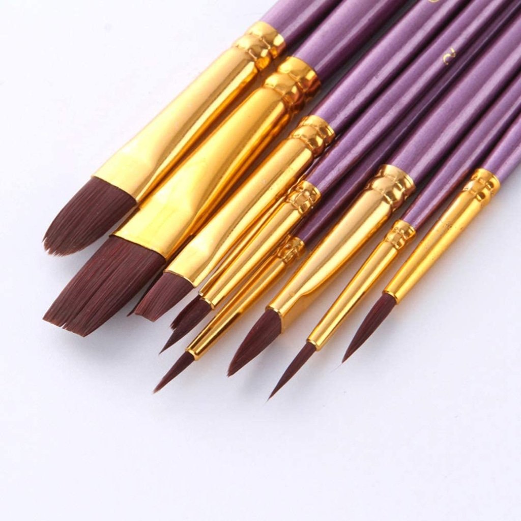 Paint Brush Set 10 Pieces | Paint by Numbers