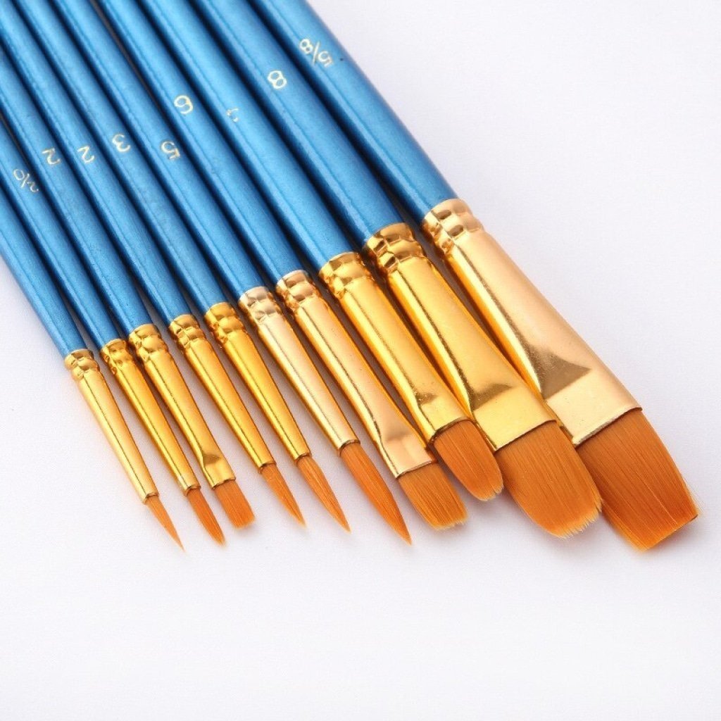 Paint Brush Set 10 Pieces | Paint by Numbers