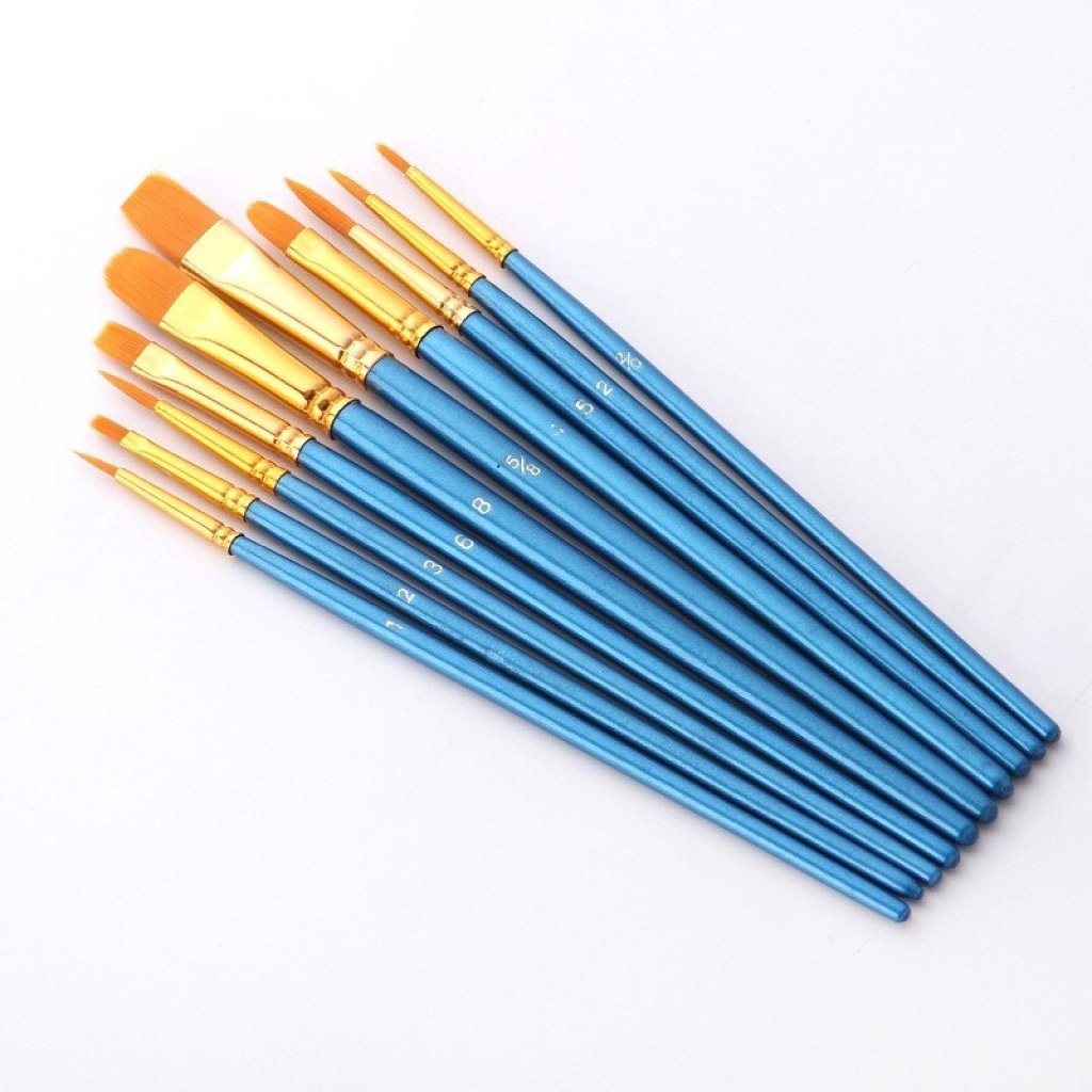 Paint Brush Set 10 Pieces | Paint by Numbers