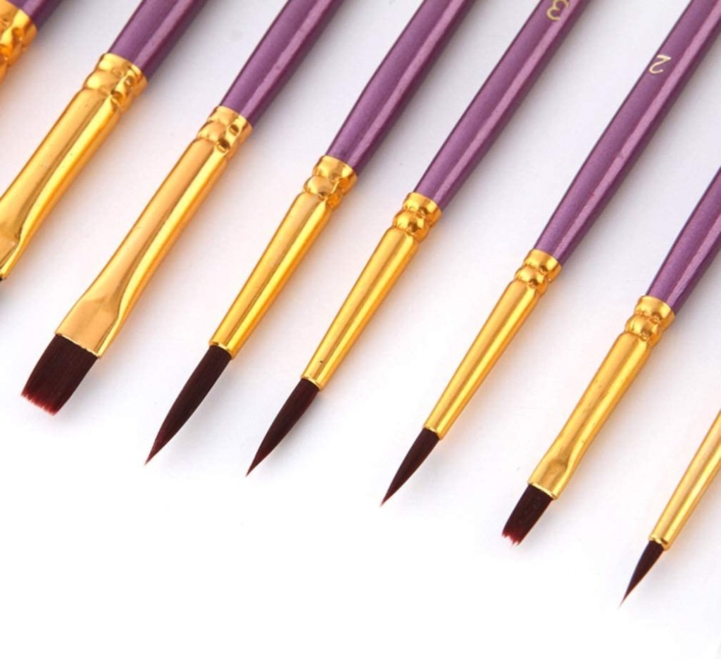 Paint Brush Set 10 Pieces | Paint by Numbers