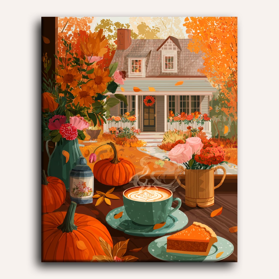Pumpkins & Pie | Paint by Number