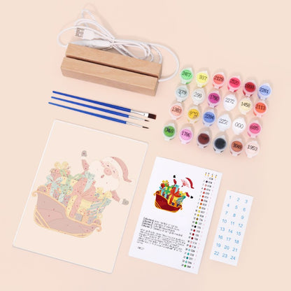 Paint by Numbers Christmas Lamp | Santa Claus