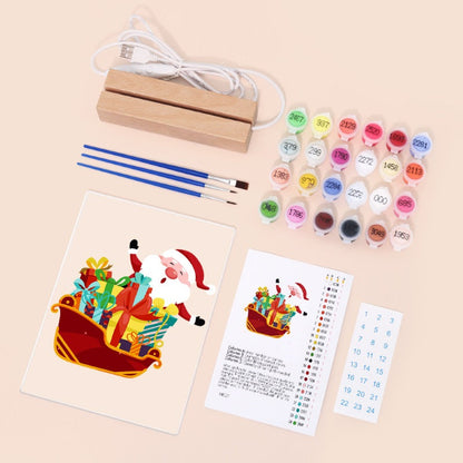 Paint by Numbers Christmas Lamp | Santa Claus