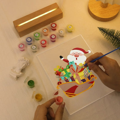 Paint by Numbers Christmas Lamp | Santa Claus