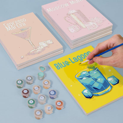 6 Mini Paintings - Happy Hour Cocktail Set