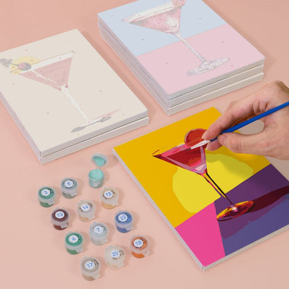 6 Mini Paintings - Fancy Cocktail Set