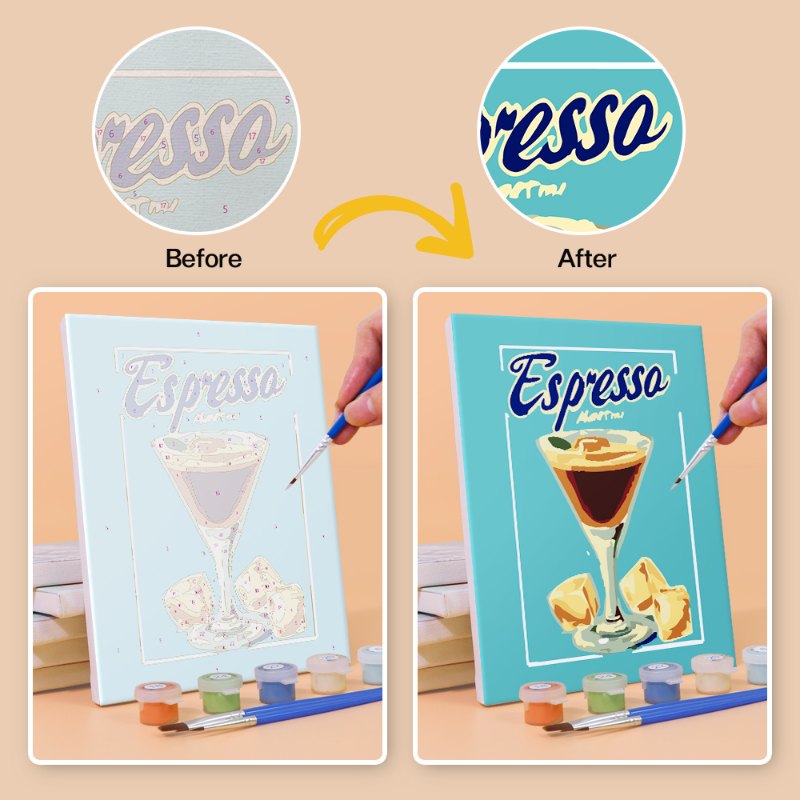 6 Mini Paintings - Gorgeous Cocktail Set
