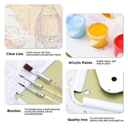 Metal Paint by Number Poster – Ricard Aperitif