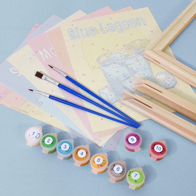 6 Mini Paintings - Happy Hour Cocktail Set