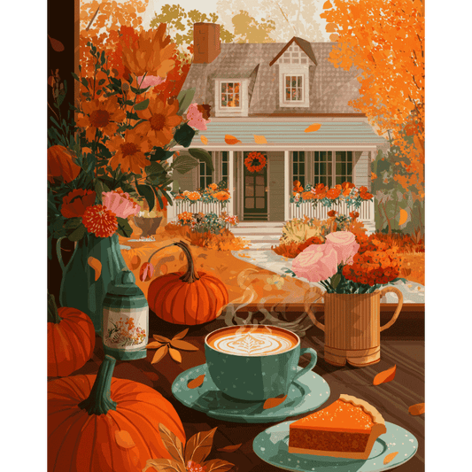 Pumpkins & Pie | Paint by Number
