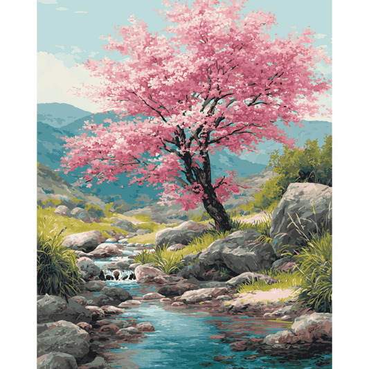 Cherry blossom tree | Paint by Number