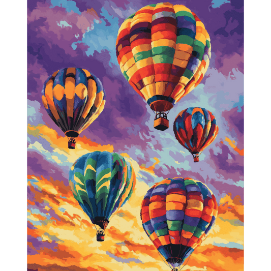 Colorful Air Balloons | Paint by Number