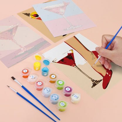 6 Mini Paintings - Fancy Cocktail Set