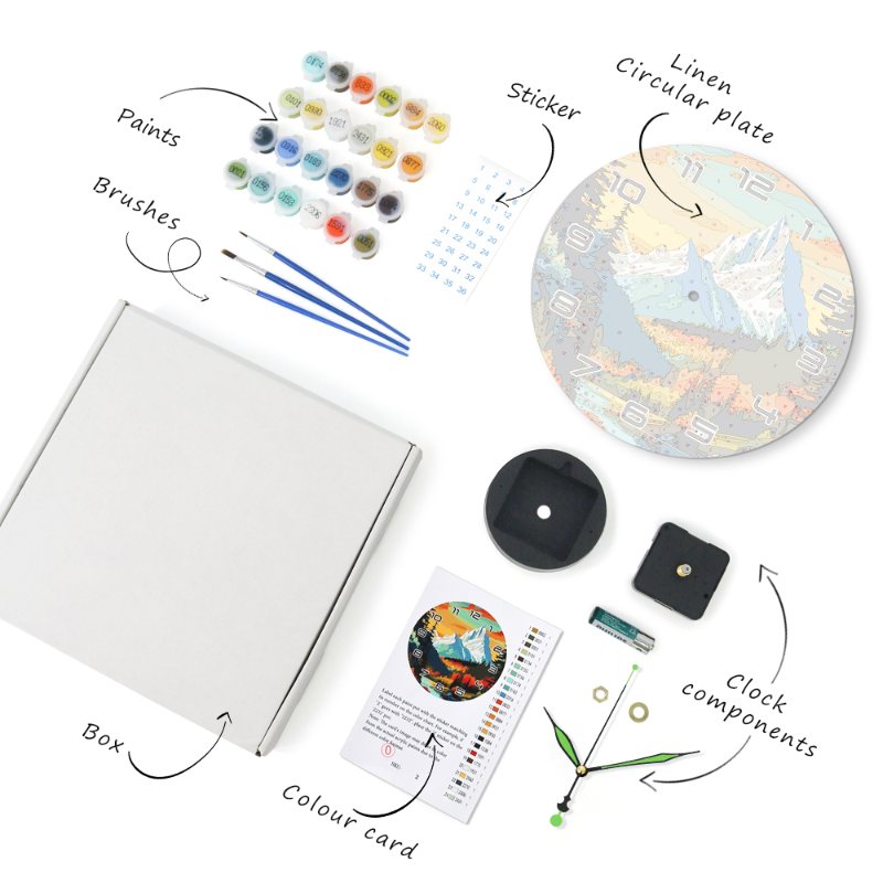 Painting by Numbers Clock – Gorgeous Landscape