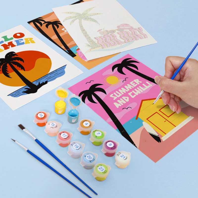 6 Mini Paintings - Summer Set