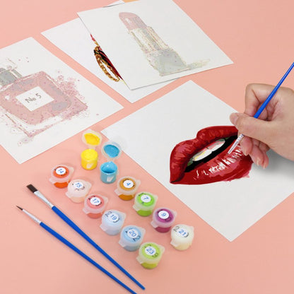 6 Mini Paintings - Red glamour set
