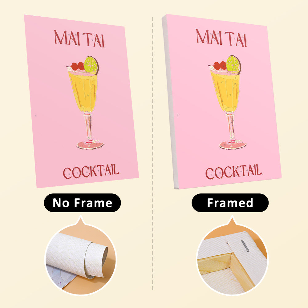 6 Mini Paintings - Pink Cocktail Set