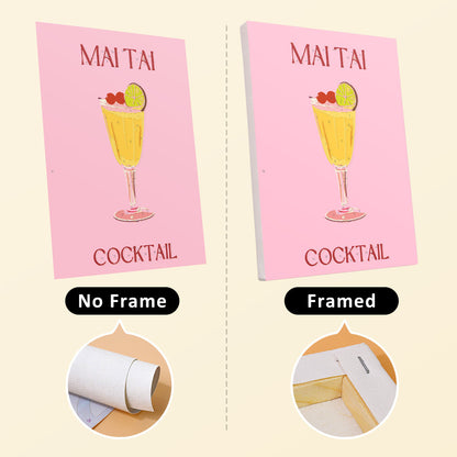 6 Mini Paintings - Pink Cocktail Set