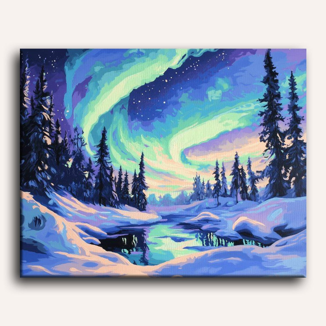 Northern Lights in Lapland | Paint by Numbers
