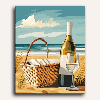 Wine by the Beach | Paint by Numbers