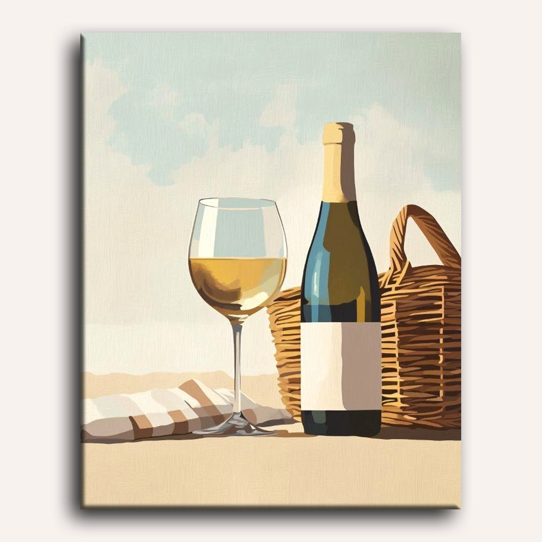 Champagne by the Beach | Paint by Numbers