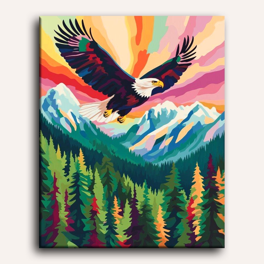 Colorful Eagle | Paint by Numbers