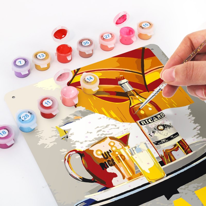 Metal Paint by Number Poster – Ricard Aperitif