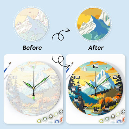 Painting by Numbers Clock – Gorgeous Landscape