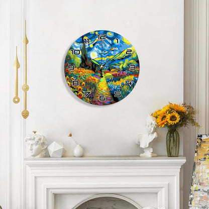 Painting by Numbers Clock – Starry Night & Flower Field