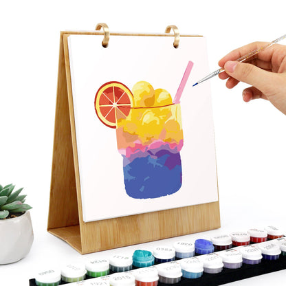 2026 Paint by Numbers desk Calendar | Cocktail Edition