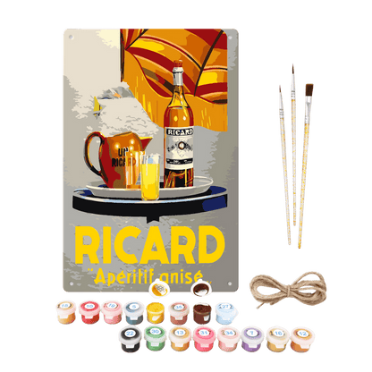 Metal Paint by Number Poster – Ricard Aperitif