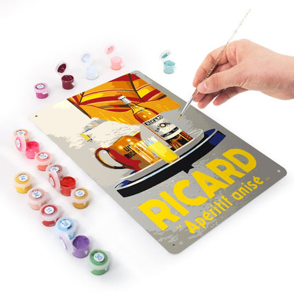Metal Paint by Number Poster – Ricard Aperitif