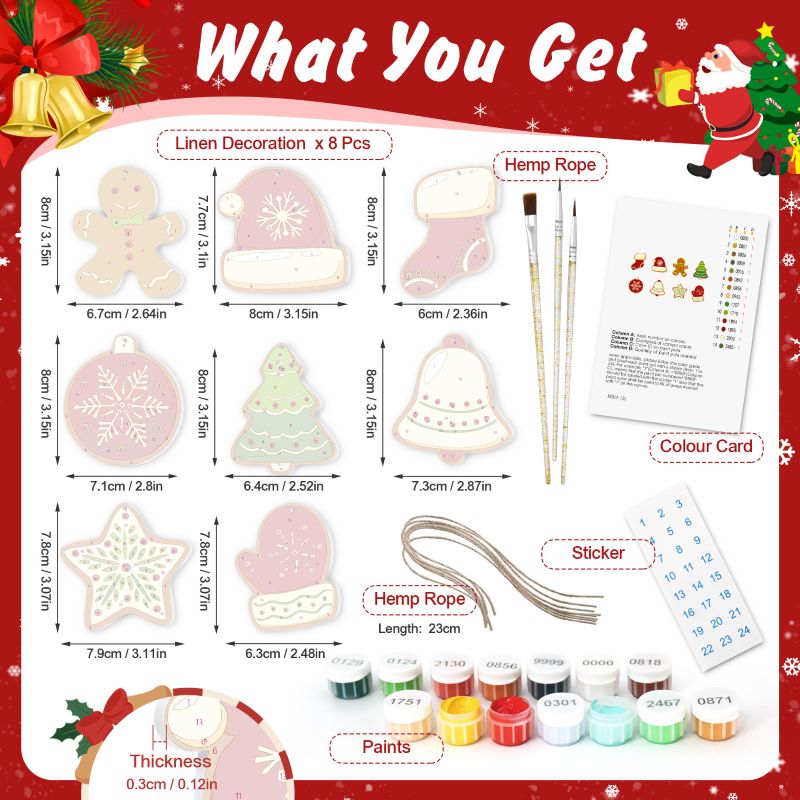 8 Christmas hangers - Winter set