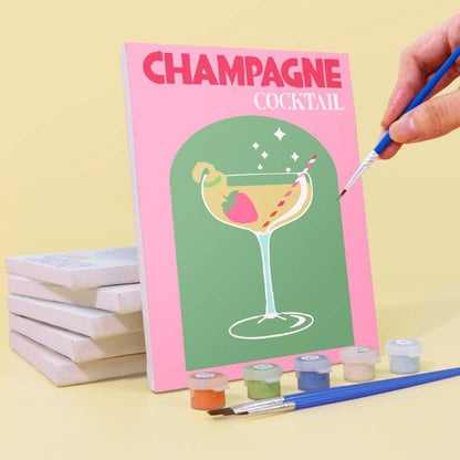 6 Mini Paintings - Sip & Paint Cocktail Set