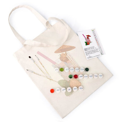 Paint by Numbers Totebag – Strawberry Daiquiri Cocktail