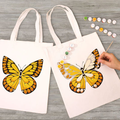 Paint by Numbers Totebag – Butterflies | 4 variants