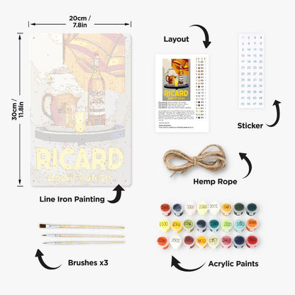 Metal Paint by Number Poster – Ricard Aperitif