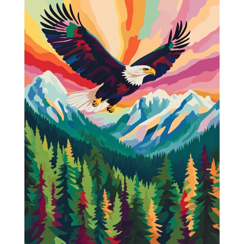 Colorful Eagle | Paint by Numbers