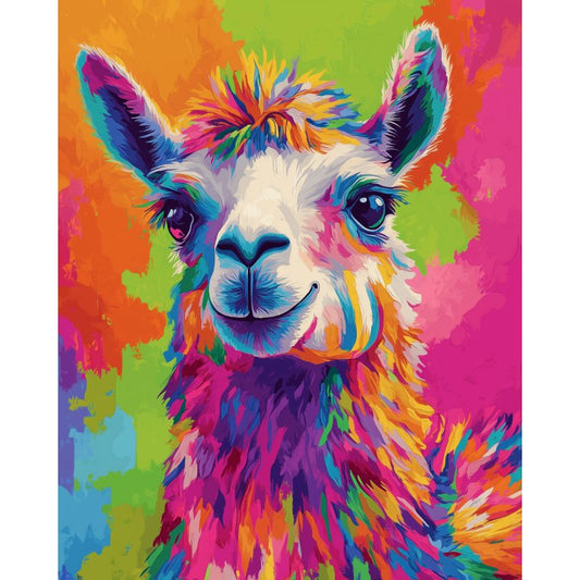 Abstract Colorful Alpaka | Paint by Numbers