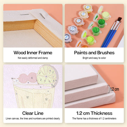 6 Mini Paintings - Pink Cocktail Set