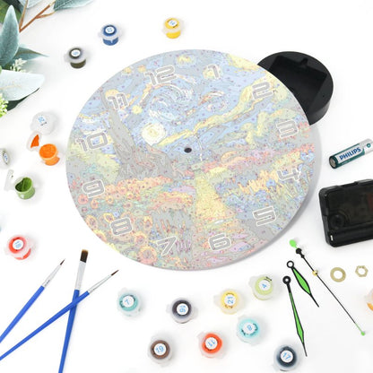 Painting by Numbers Clock – Starry Night & Flower Field