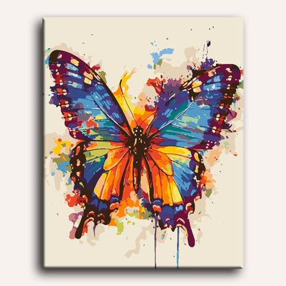 Butterfly - Color splash | Paint by Numbers
