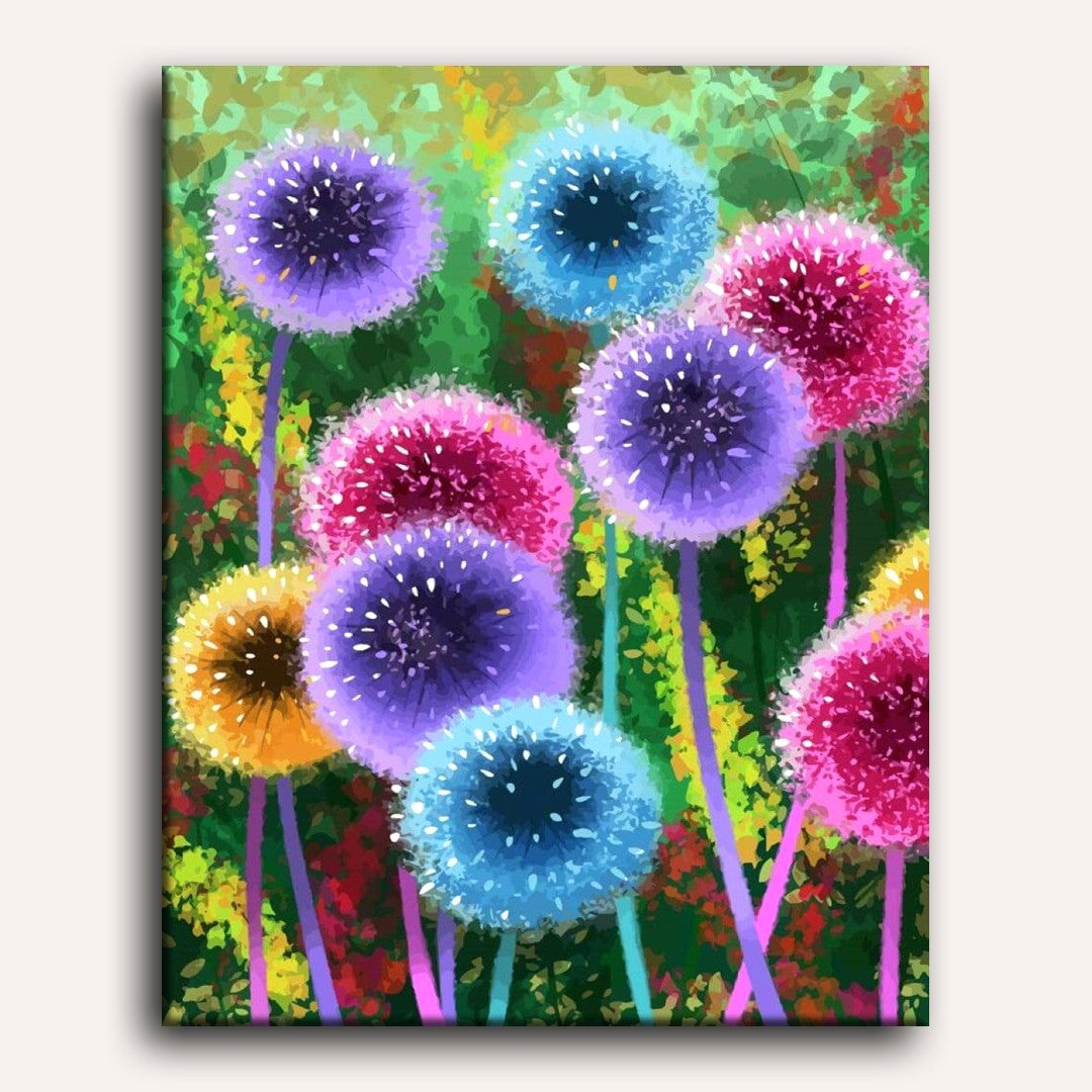 Colorful Dandelions | Paint by Numbers